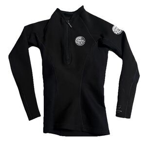 Rip Curl G-Bomb Top 1MM Black Long Sleeve Quarter Zip Women’s Size 8